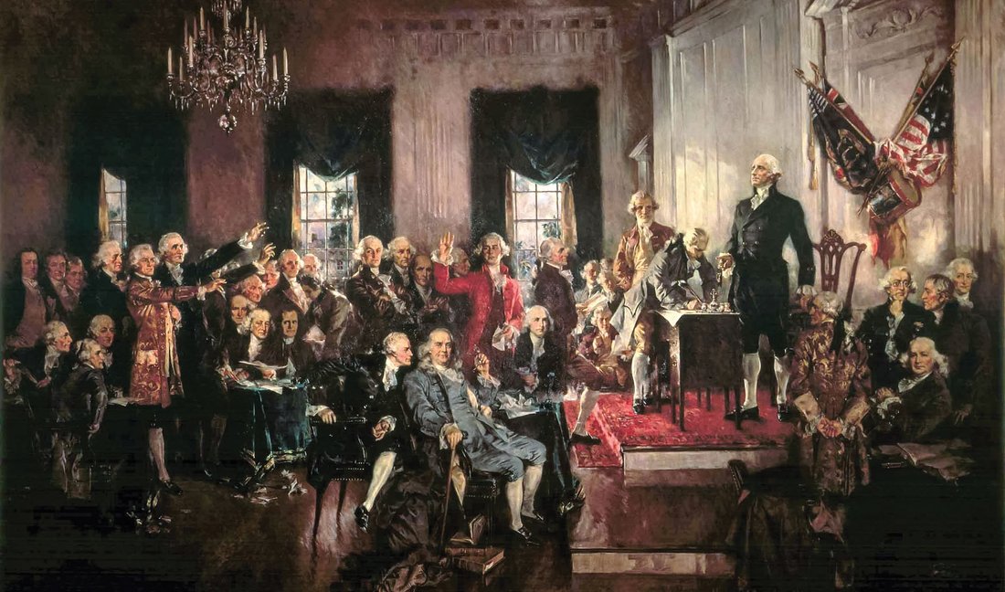 “Scene at the Signing of the Constitution,” by Howard Chandler Christy. Courtesy of the Library of Congress.
