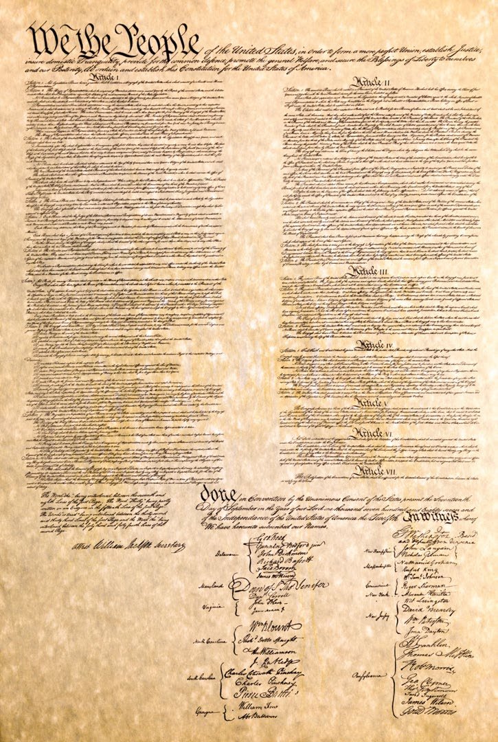 The Constitution of the United States. Courtesy of the National Archives.