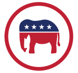 An Elephant icon represents the Republican Party