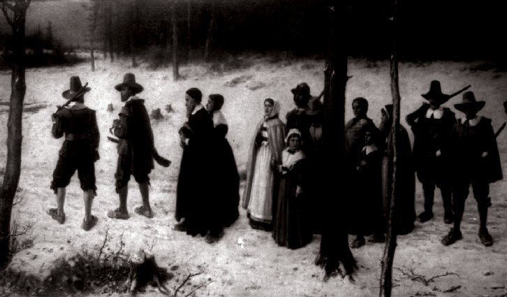 “Pilgrims Going to Church,” by George Henry Boughton. Courtesy of the Library
 of Congress.