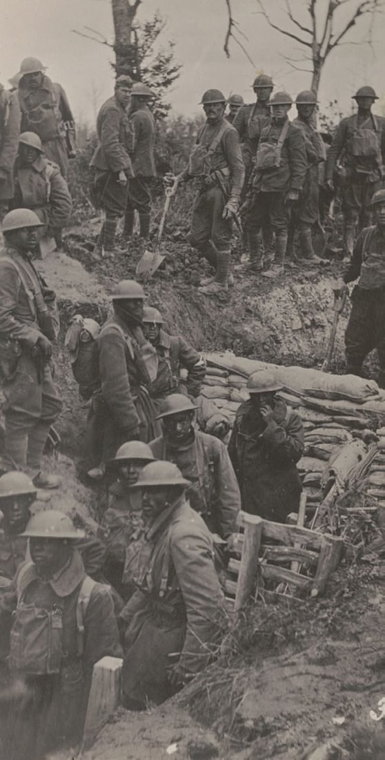 American soldiers in a trench in France during World War I. Courtesy of the Library of Congress.